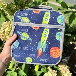 Pottery Barn Kids Mackenzie Navy Solar System Glow-in-the-Dark Lunch Box